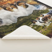 Geen thuis met collies, Sheep Herding, Rustic - Sherpa Deken (3/4)
