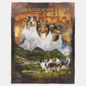 Geen thuis met ruwe collie, schapenhouderij, land  fleece deken (Voorkant)
