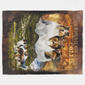 Geen thuis met ruwe collie, schapenhouderij, land  fleece deken (Voorkant (Horizontaal))