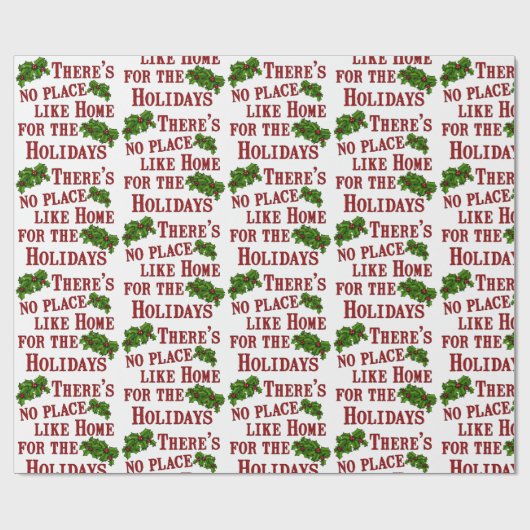 Geen thuis voor de feestdagen cadeaupapier (Vlak)