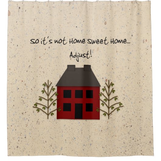 Geen thuisbadjas douchegordijn (Voorkant)