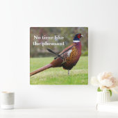 Geen tijd als de fazant vierkante klok (Huis)