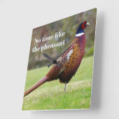 Geen tijd als de fazant vierkante klok (Hoek)