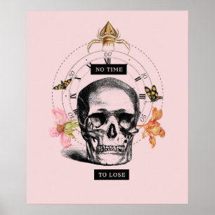 Geen tijd om de schedel collage te verliezen poster