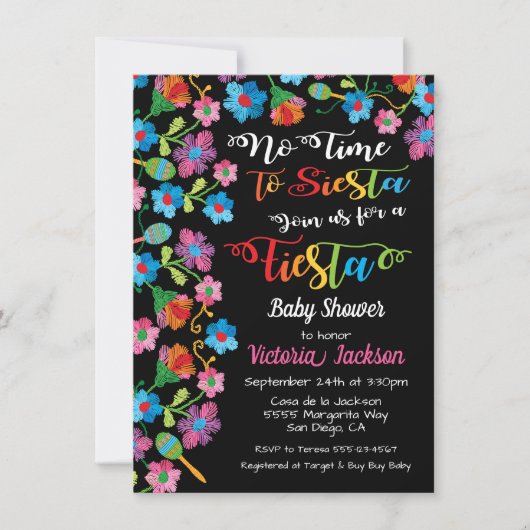 Geen tijd om een Mexicaanse fistelenborduurij te b Kaart (Voorkant)