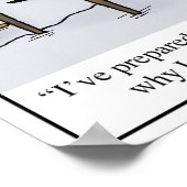 Geen tijd om Piano Lesson-Cartoon te oefenen Poster (Hoek)