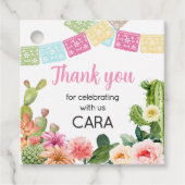 Geen tijd om Siesta Fiesta verjaardagsfeestje plei Bedankjes Labels (Voorkant)