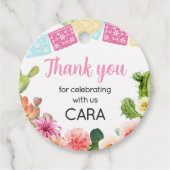 Geen tijd om Siesta Fiesta verjaardagsfeestje rond Bedankjes Labels (Voorkant)