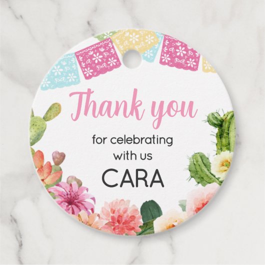 Geen tijd om Siesta Fiesta verjaardagsfeestje rond Bedankjes Labels (Voorkant)