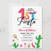 Geen tijd om Siesta Schattige eerste Fiesta verjaa Kaart (Voorkant)