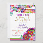 Geen tijd om siësta te vieren Let's Fiesta verjaar Kaart (Voorkant)