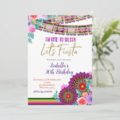 Geen tijd om siësta te vieren Let's Fiesta verjaar Kaart (Staand voorkant)