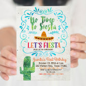 Geen tijd om Siesta verjaardagsuitnodiging blauw Kaart