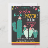 Geen tijd voor een siësta Fiesta verjaardagsuitnod Kaart (Voorkant)