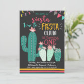 Geen tijd voor een siësta Fiesta verjaardagsuitnod Kaart (Staand voorkant)