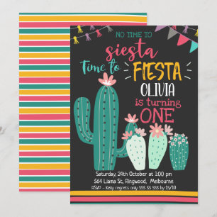 Geen tijd voor een siësta Fiesta verjaardagsuitnod Kaart