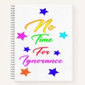 Geen tijd voor onwetendheid notitieboek (Voorkant)