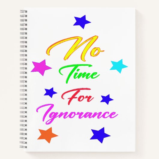 Geen tijd voor onwetendheid notitieboek (Voorkant)
