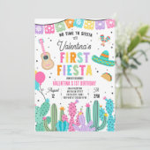 Geen tijd voor Siesta 1e verjaardag Fiesta Party Kaart (Staand voorkant)