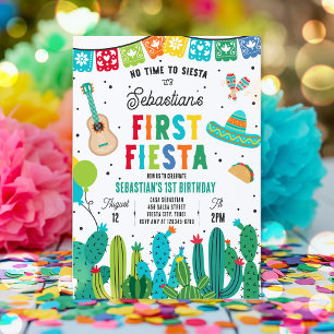 Geen tijd voor Siesta 1e verjaardag Fiesta Party Kaart
