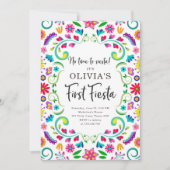 Geen tijd voor siësta eerste fiësta meisje verjaar kaart (Voorkant)