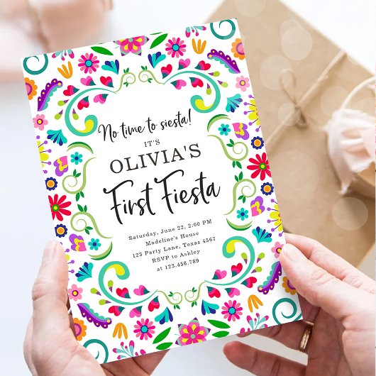 Geen tijd voor siësta eerste fiësta meisje verjaar kaart