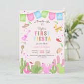 Geen tijd voor siesta fiesta mexican eerste verjaa kaart (Staand voorkant)