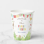 Geen tijd voor siesta fiesta mexican eerste verjaa papieren bekers (Achterkant)