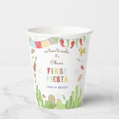Geen tijd voor siesta fiesta mexican eerste verjaa papieren bekers (Voorkant)