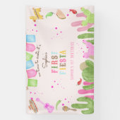 Geen tijd voor siesta fiesta mexican eerste verjaa spandoek (Verticaal)