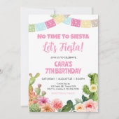 Geen tijd voor Siesta Fiesta verjaardagsfeestje Kaart (Voorkant)