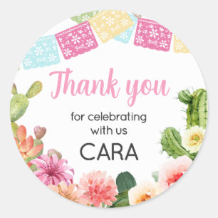 Geen tijd voor Siesta Fiesta verjaardagsfeestje Ronde Sticker