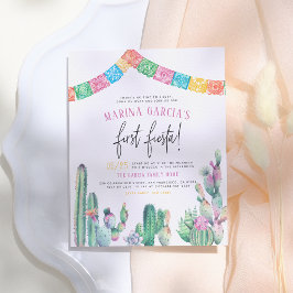 Geen tijd voor Siesta First Fiesta Girl Birthday P Briefkaart