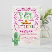 Geen tijd voor Siesta, laten we Fiesta Invitation Kaart (Staand voorkant)