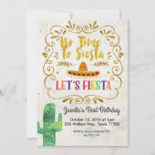 Geen tijd voor Siesta, laten we Fiesta Invitation Kaart (Voorkant)