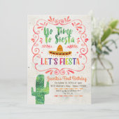 Geen tijd voor Siesta, laten we Fiesta uitnodigen Kaart (Staand voorkant)