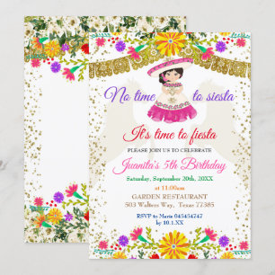 Geen tijd voor Siesta Let's Fiesta Birthday Fiesta Kaart