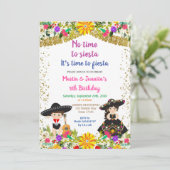 Geen tijd voor siësta, tijd voor een feestelijke v kaart (Staand voorkant)