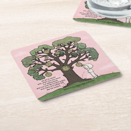 Geen TIJD Zoals het Cadeau Kartonnen Onderzetters (Schuin)