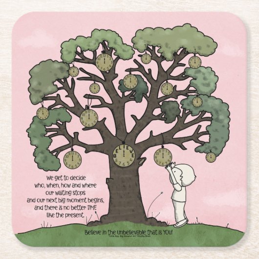 Geen TIJD Zoals het Cadeau Kartonnen Onderzetters (Voorkant)