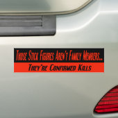 Geen tikcijfers, bevestigde doodslagen bumpersticker (Op auto)