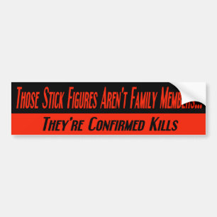 Geen tikcijfers, bevestigde doodslagen bumpersticker