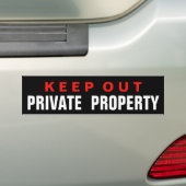 GEEN TOEGANG PRIVÉ EIGENDOM GLANZENDE STICKER (Op auto)