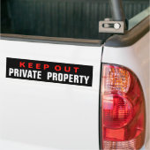 GEEN TOEGANG PRIVÉ EIGENDOM GLANZENDE STICKER (Op Truck)