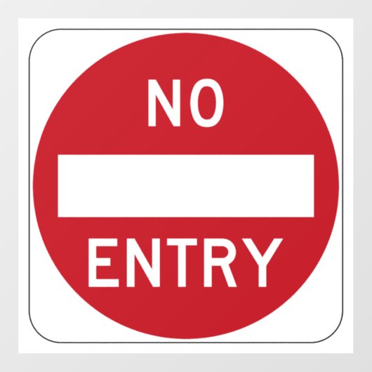 Geen Toegang Raamsticker (Vel)
