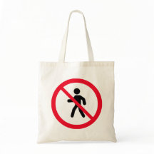 Geen toegang voetgangersbord | Budget Canvas tas