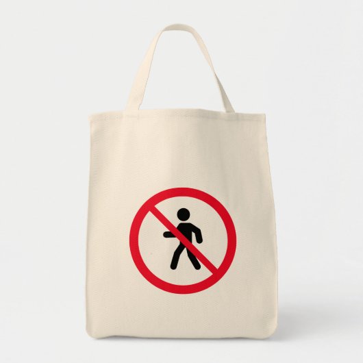 Geen toegang voetgangersbord | Canvas tas voor kru (Voorkant)
