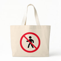 Geen toegang voetgangersbord | Jumbo-Canvas tas