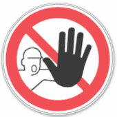 Geen toegang voor onbevoegden Etiket Sticker (Voorkant)
