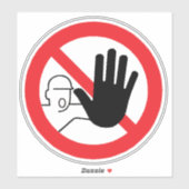 Geen toegang voor onbevoegden Etiket Sticker (Vel)